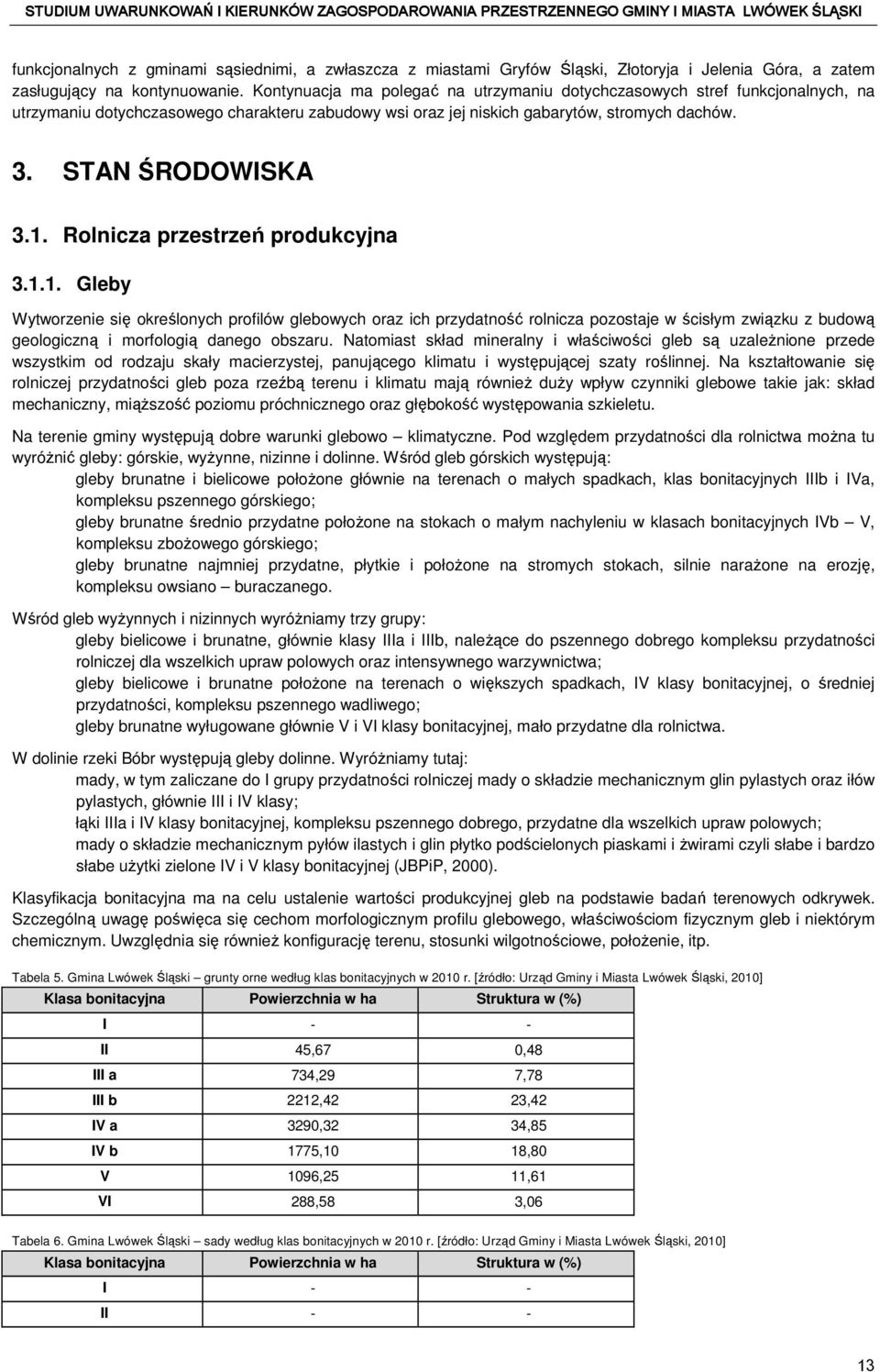 Rolnicza przestrzeń produkcyjna 3.1.1. Gleby Wytworzenie się określonych profilów glebowych oraz ich przydatność rolnicza pozostaje w ścisłym związku z budową geologiczną i morfologią danego obszaru.