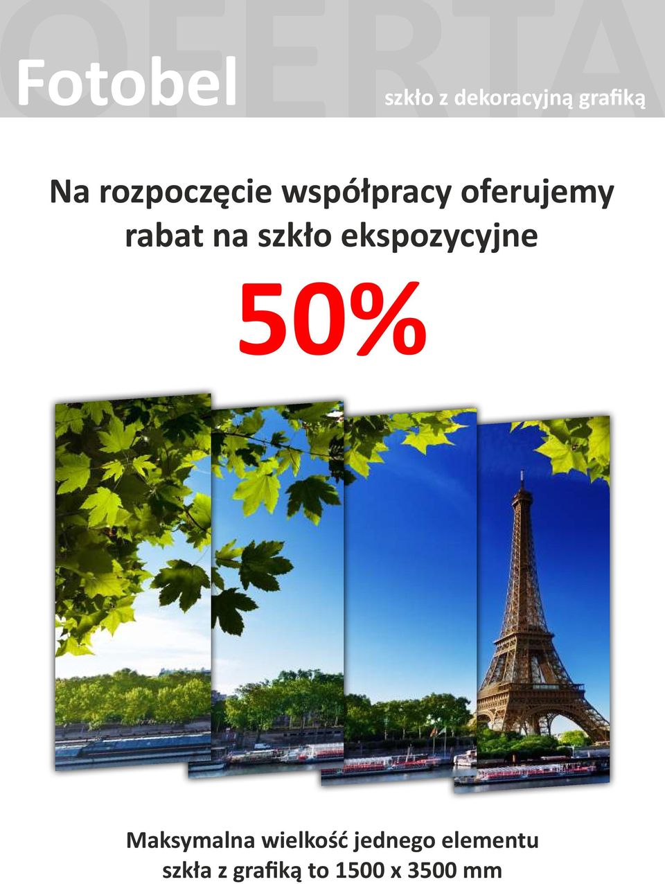 ekspozycyjne 50% Maksymalna wielkość