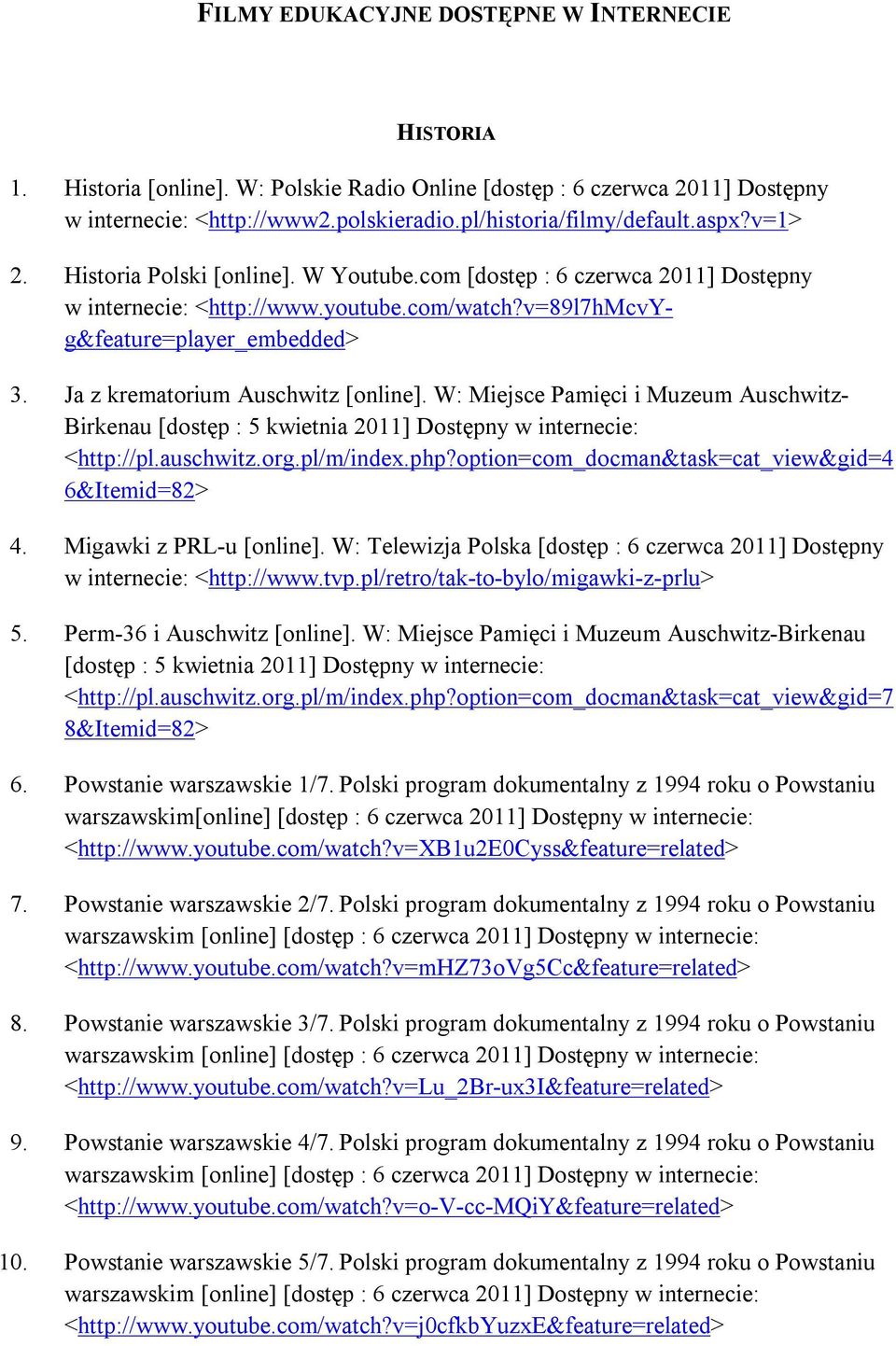 Ja z krematorium Auschwitz [online]. W: Miejsce Pamięci i Muzeum Auschwitz- Birkenau <http://pl.auschwitz.org.pl/m/index.php?option=com_docman&task=cat_view&gid=4 6&Itemid=82> 4.