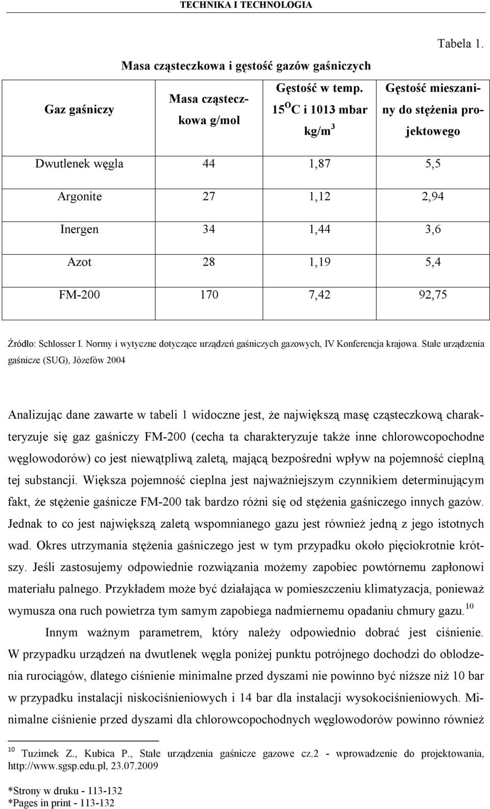 Normy i wytyczne dotyczące urządzeń gaśniczych gazowych, IV Konferencja krajowa.