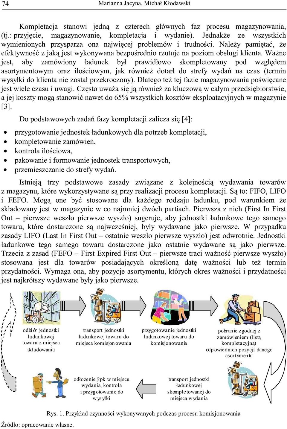 Wa ne jest, aby zamówiony ładunek był prawidłowo skompletowany pod wzgl dem asortymentowym oraz ilo ciowym, jak równie dotarł do strefy wyda na czas (termin wysyłki do klienta nie został