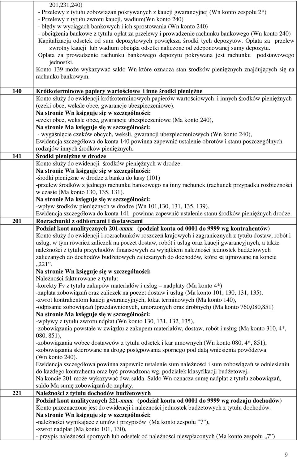 Opłata za przelew zwrotny kaucji lub wadium obciąża odsetki naliczone od zdeponowanej sumy depozytu. Opłata za prowadzenie rachunku bankowego depozytu pokrywana jest rachunku podstawowego jednostki.