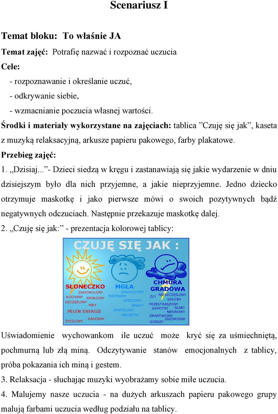 .. - Dzieci siedzą w kręgu i zastanawiają się jakie wydarzenie w dniu dzisiejszym było dla nich przyjemne, a jakie nieprzyjemne.