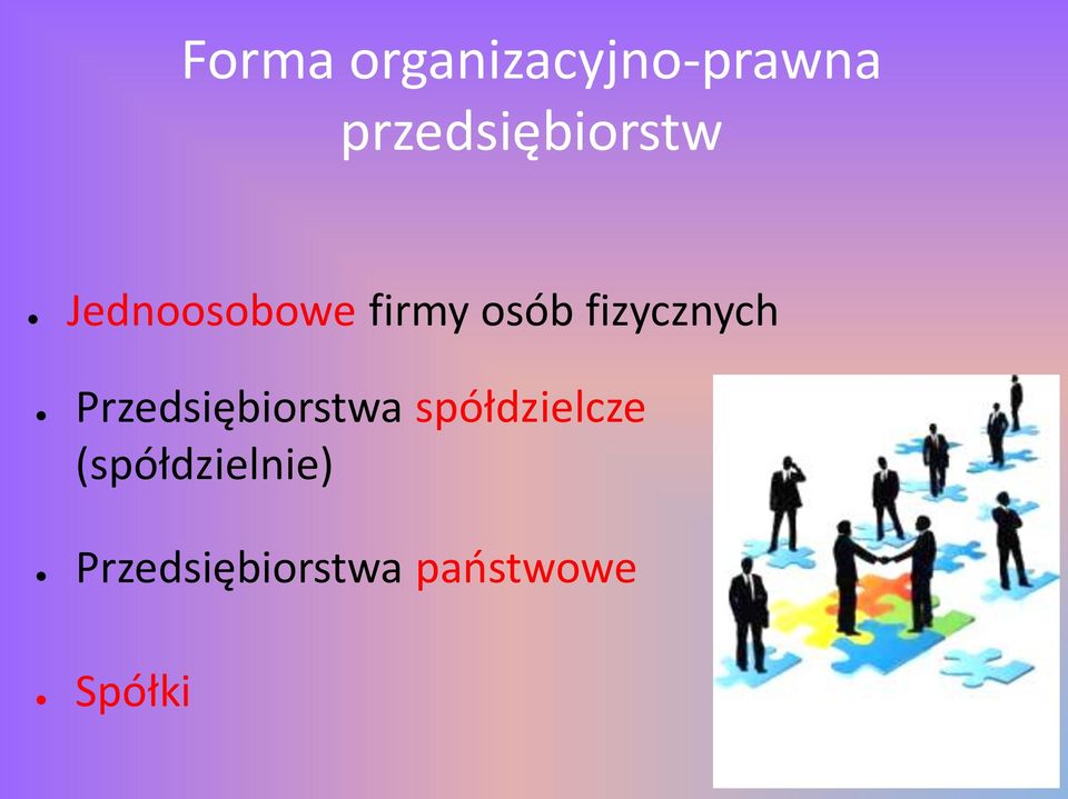 osób fizycznych Przedsiębiorstwa