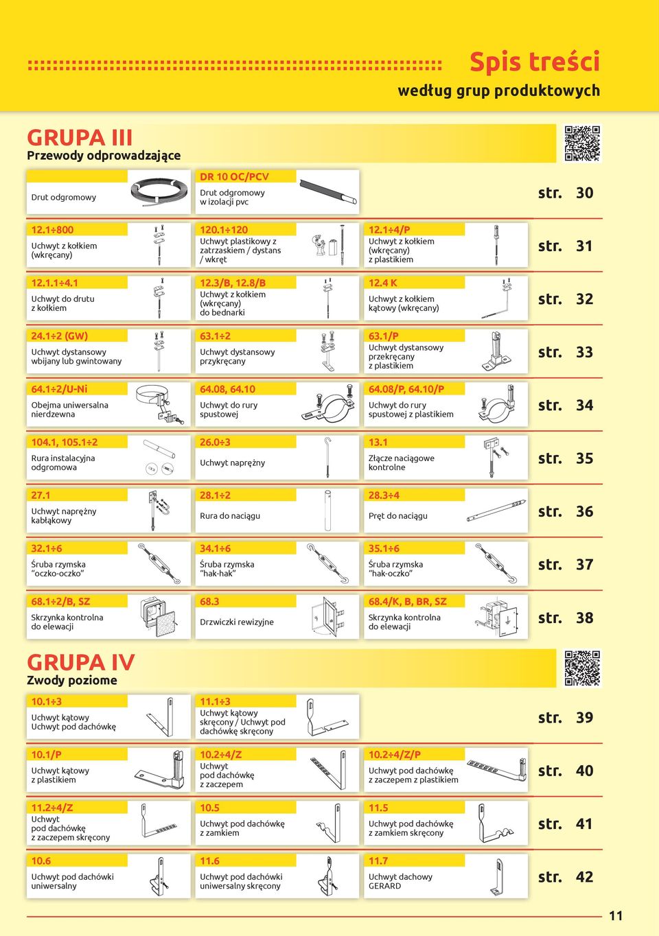 1 2 (GW) Uchwyt dystansowy wbijany lub gwintowany 63.1 2 Uchwyt dystansowy przykręcany 63.1/P Uchwyt dystansowy przekręcany z plastikiem str. 33 64.1 2/UNi Obejma uniwersalna nierdzewna 64.08, 64.