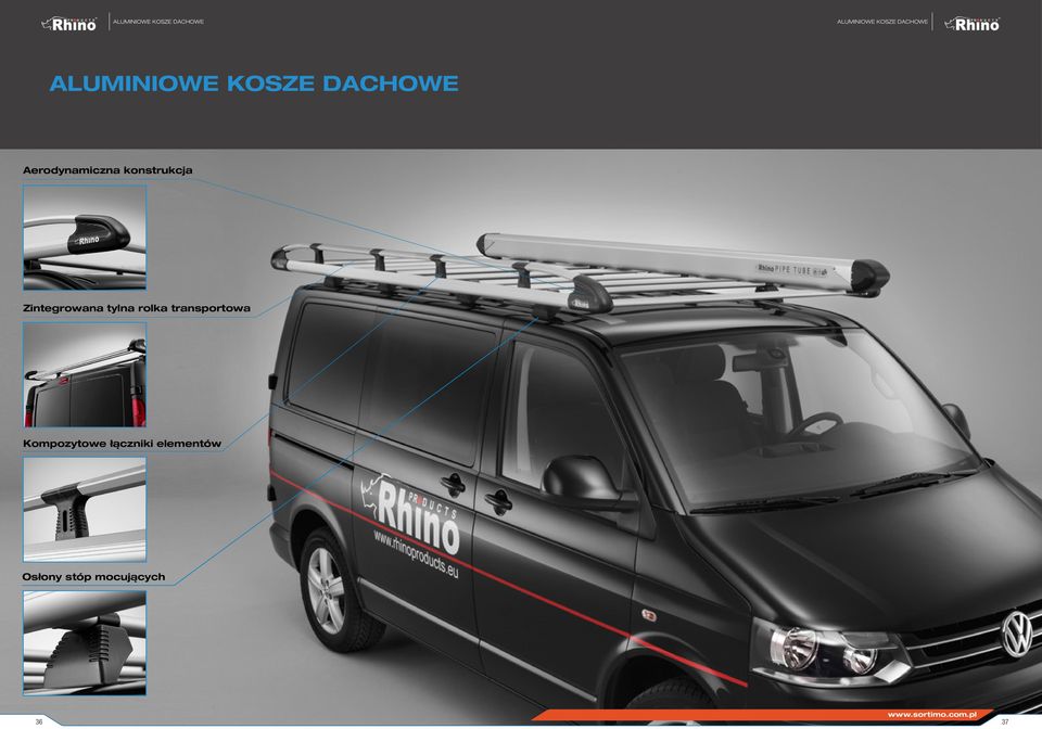 konstrukcja Zintegrowana tylna rolka transportowa