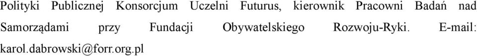 Samorządami przy Fundacji Obywatelskiego