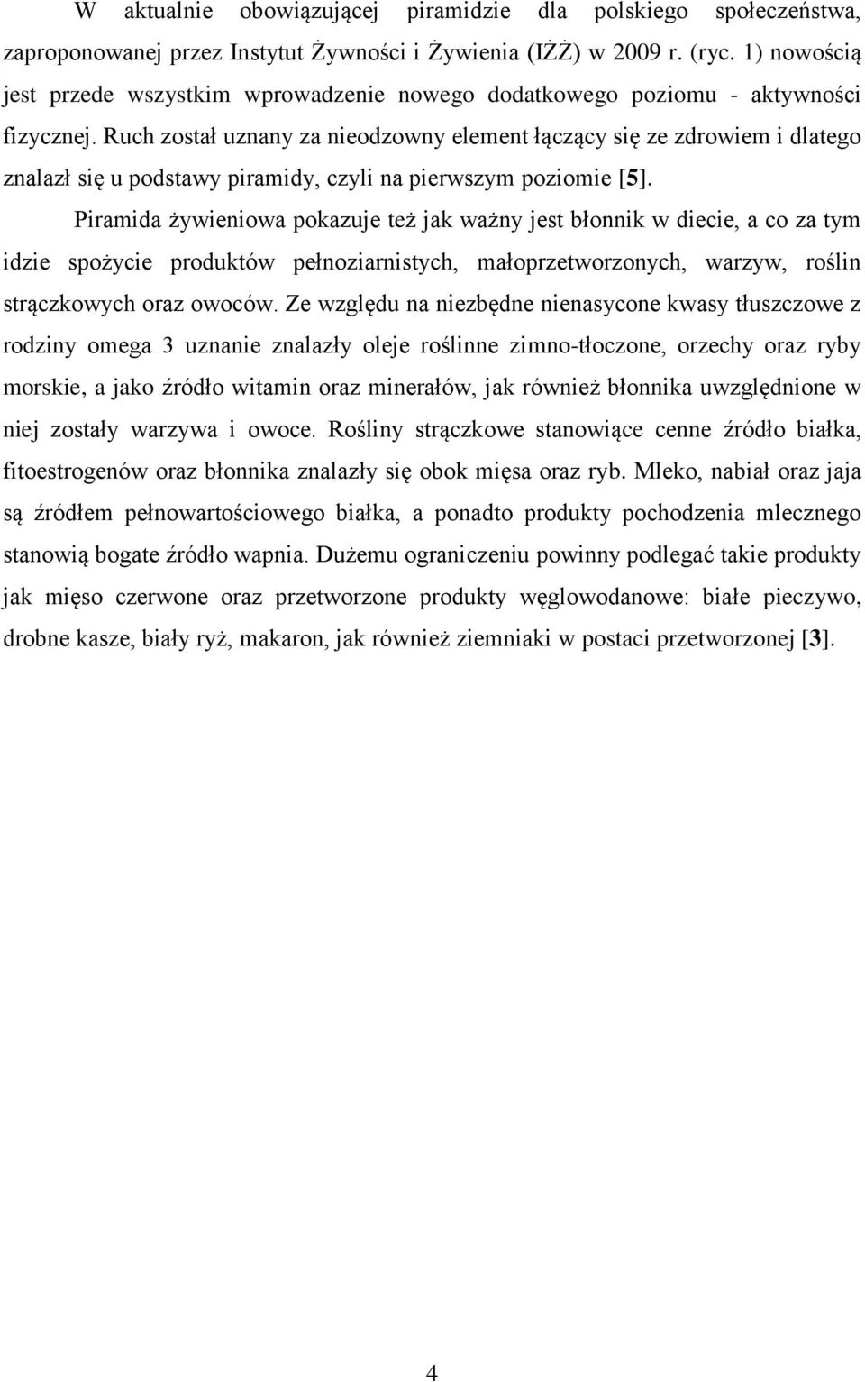 Ruch został uznany za nieodzowny element łączący się ze zdrowiem i dlatego znalazł się u podstawy piramidy, czyli na pierwszym poziomie [5].