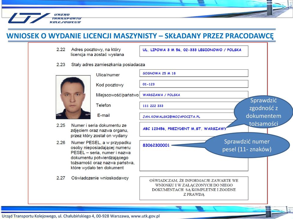 pl WNIOSEK O WYDANIE LICENCJI MASZYNISTY SKŁADANY PRZEZ