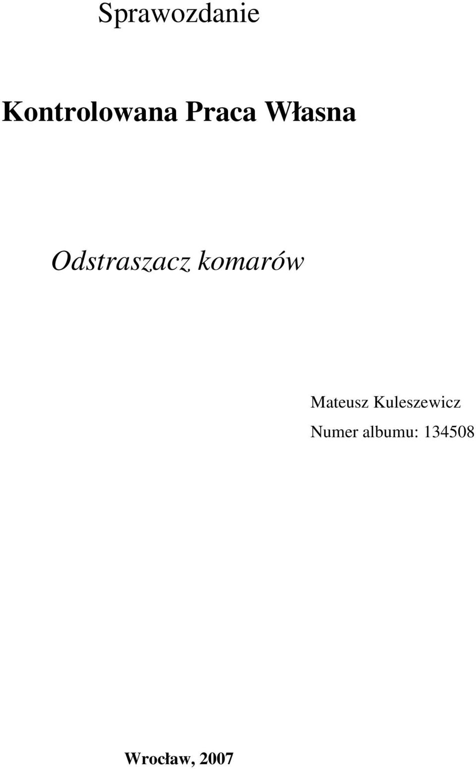 komarów Mateusz Kuleszewicz