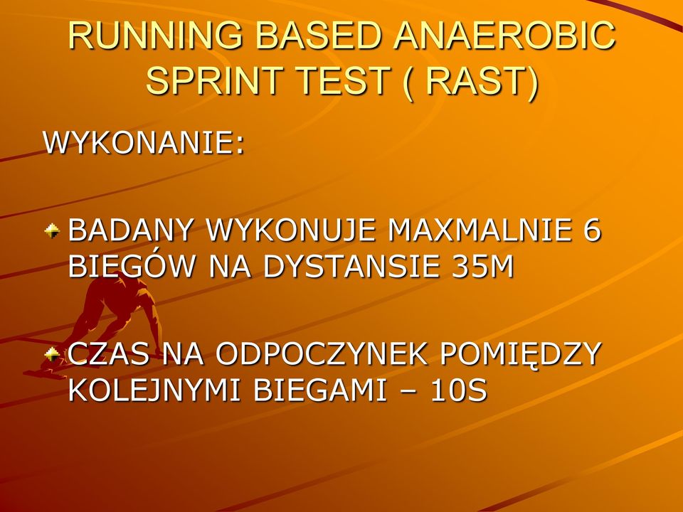 MAXMALNIE 6 BIEGÓW NA DYSTANSIE 35M