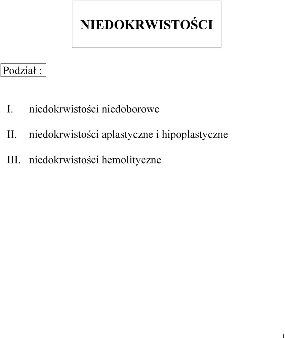 niedokrwistości aplastyczne i