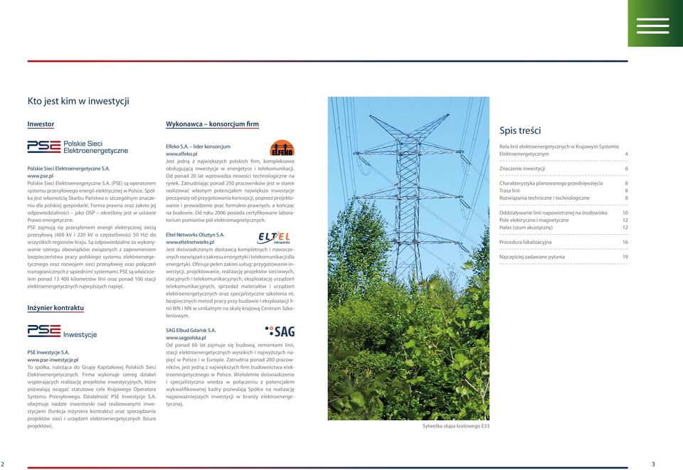 PSE zajmują się przesyłaniem energii elektrycznej siecią przesyłową (400 kv i 220 kv o częstotliwości 50 Hz) do wszystkich regionów kraju.