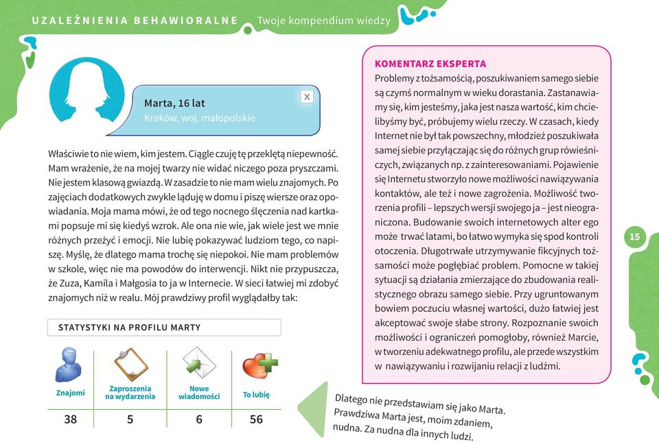 Moja mama mówi, że od tego nocnego ślęczenia nad kartkami popsuje mi się kiedyś wzrok. Ale ona nie wie, jak wiele jest we mnie różnych przeżyć i emocji. Nie lubię pokazywać ludziom tego, co napiszę.