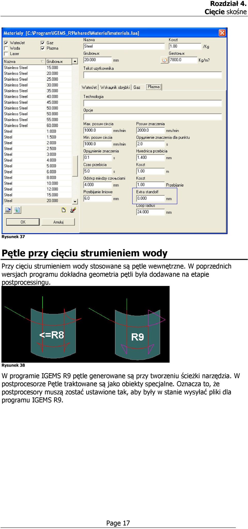 W poprzednich wersjach programu dokładna geometria pętli była dodawane na etapie postprocessingu.