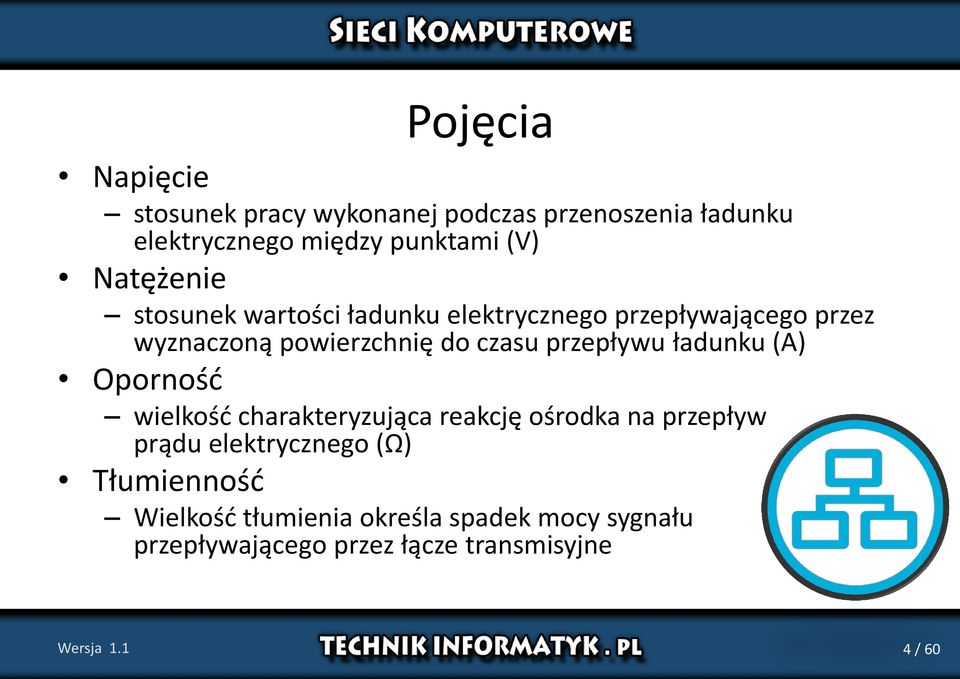 przepływu ładunku (A) Oporność wielkość charakteryzująca reakcję ośrodka na przepływ prądu elektrycznego