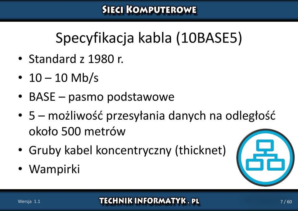 przesyłania danych na odległość około 500 metrów