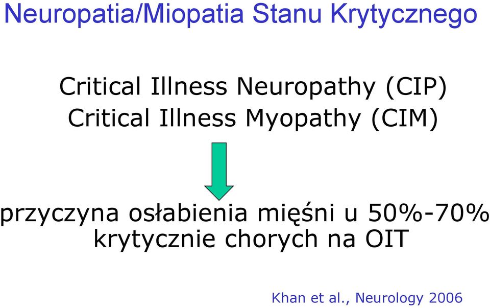 Myopathy (CIM) przyczyna osłabienia mięśni u