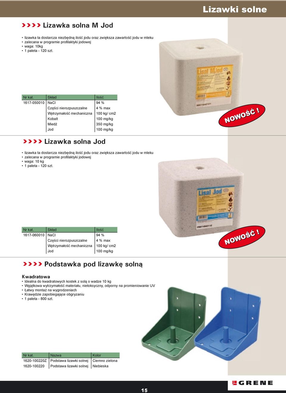 ilość jodu oraz zwiększa zawartość jodu w mleku zalecana w programie profi laktyki jodowej waga: 10 kg 1 paleta - 120 szt. Nr.kat.