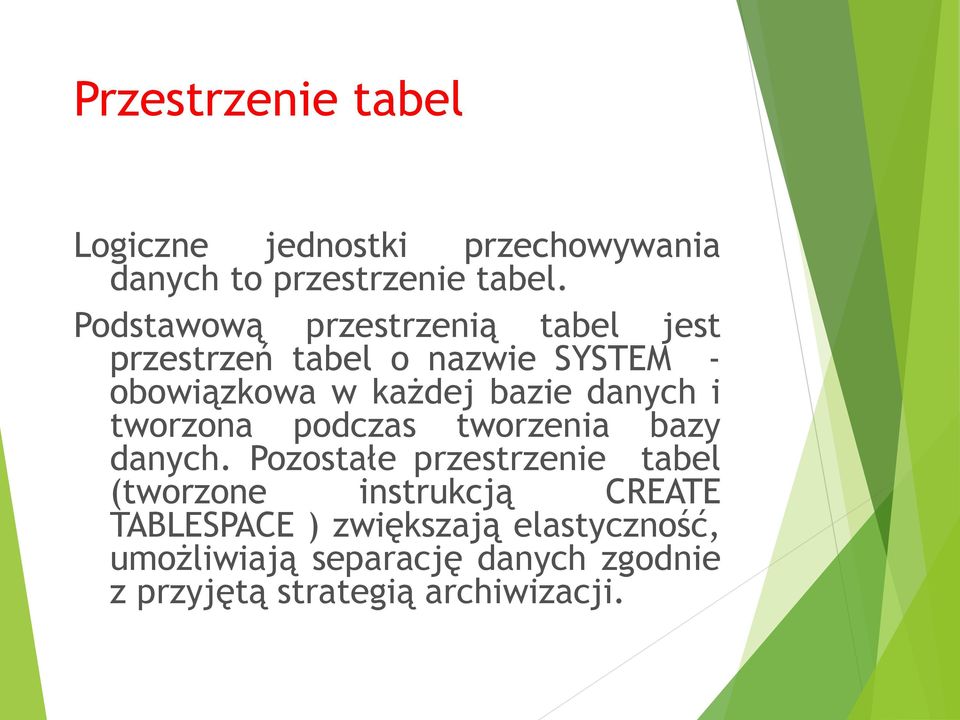 danych i tworzona podczas tworzenia bazy danych.