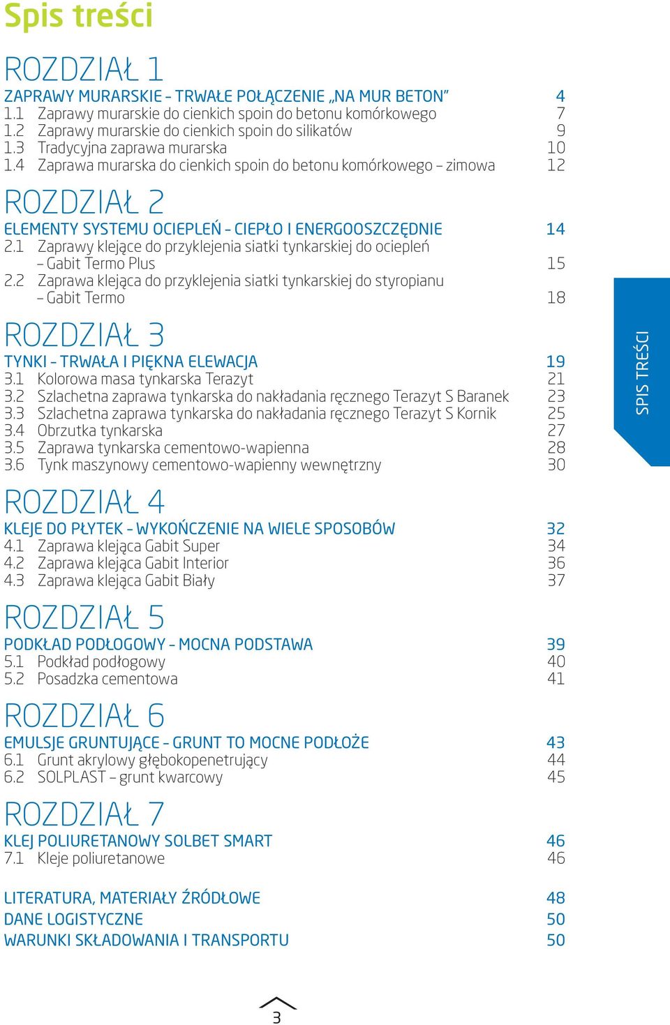 1 Zaprawy klejące do przyklejenia siatki tynkarskiej do ociepleń Gabit Termo Plus 15 2.