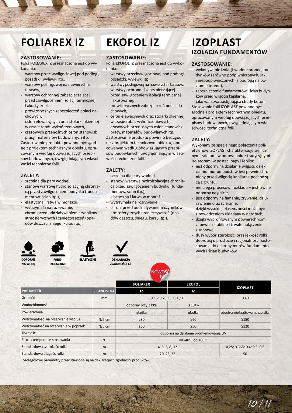 elewacyjnych oraz stolarki okiennej w czasie robót wykończeniowych, - czasowych przenośnych osłon stanowisk pracy, materiałów budowlanych itp.