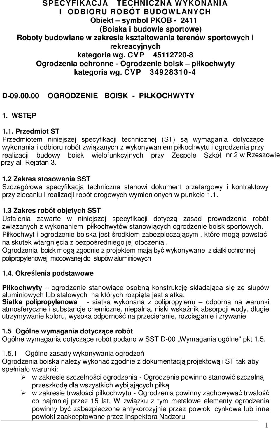 2720-8 Ogrodzenia ochronne - Ogrodzenie boisk piłkochwyty kategoria wg. CVP 34928310