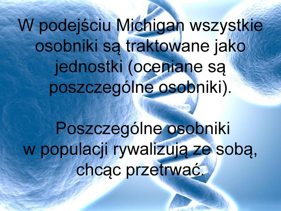 poszczególne osobniki).