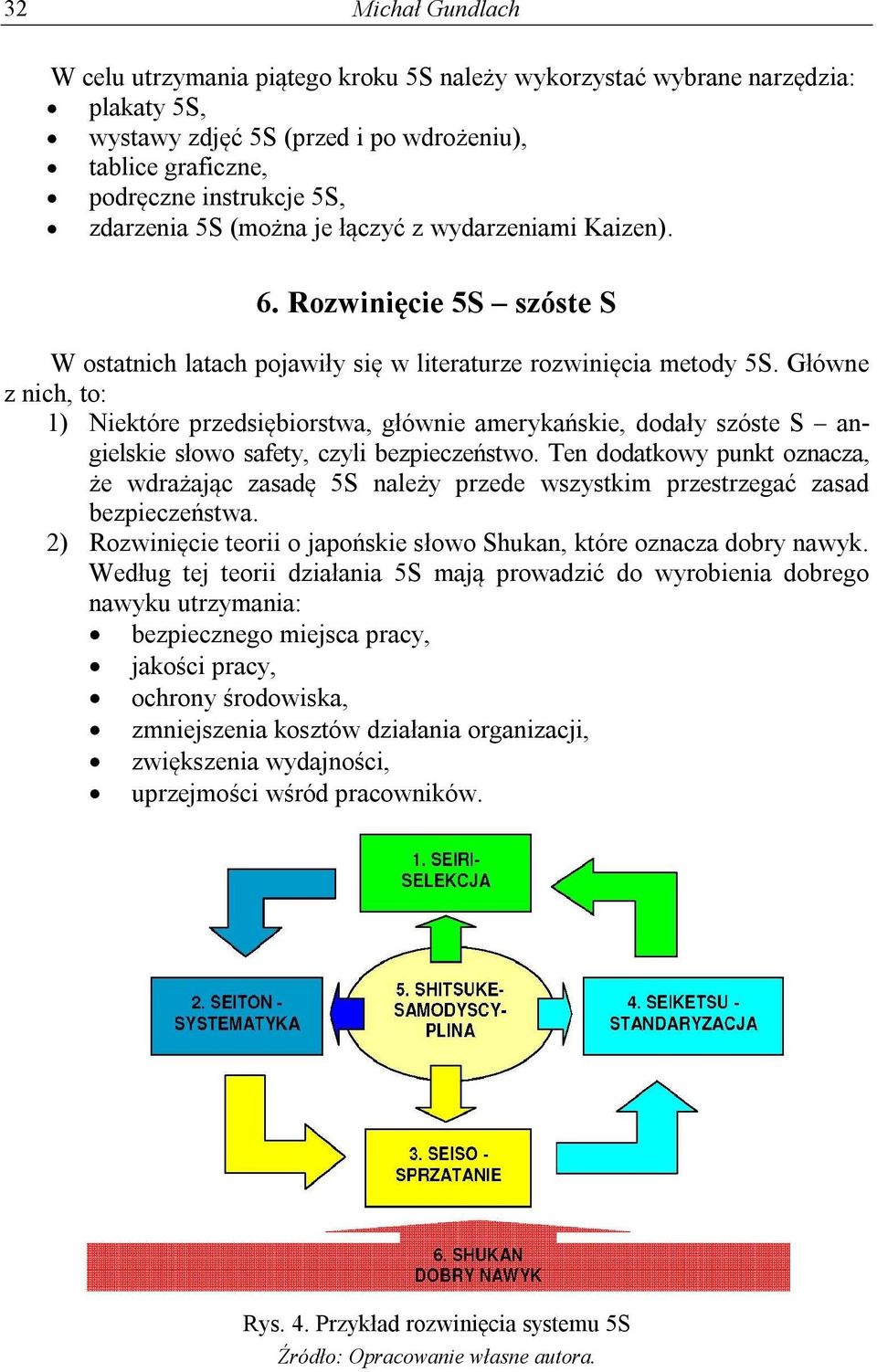 Główne z nich, to: 1) Niektóre przedsiębiorstwa, głównie amerykańskie, dodały szóste S angielskie słowo safety, czyli bezpieczeństwo.