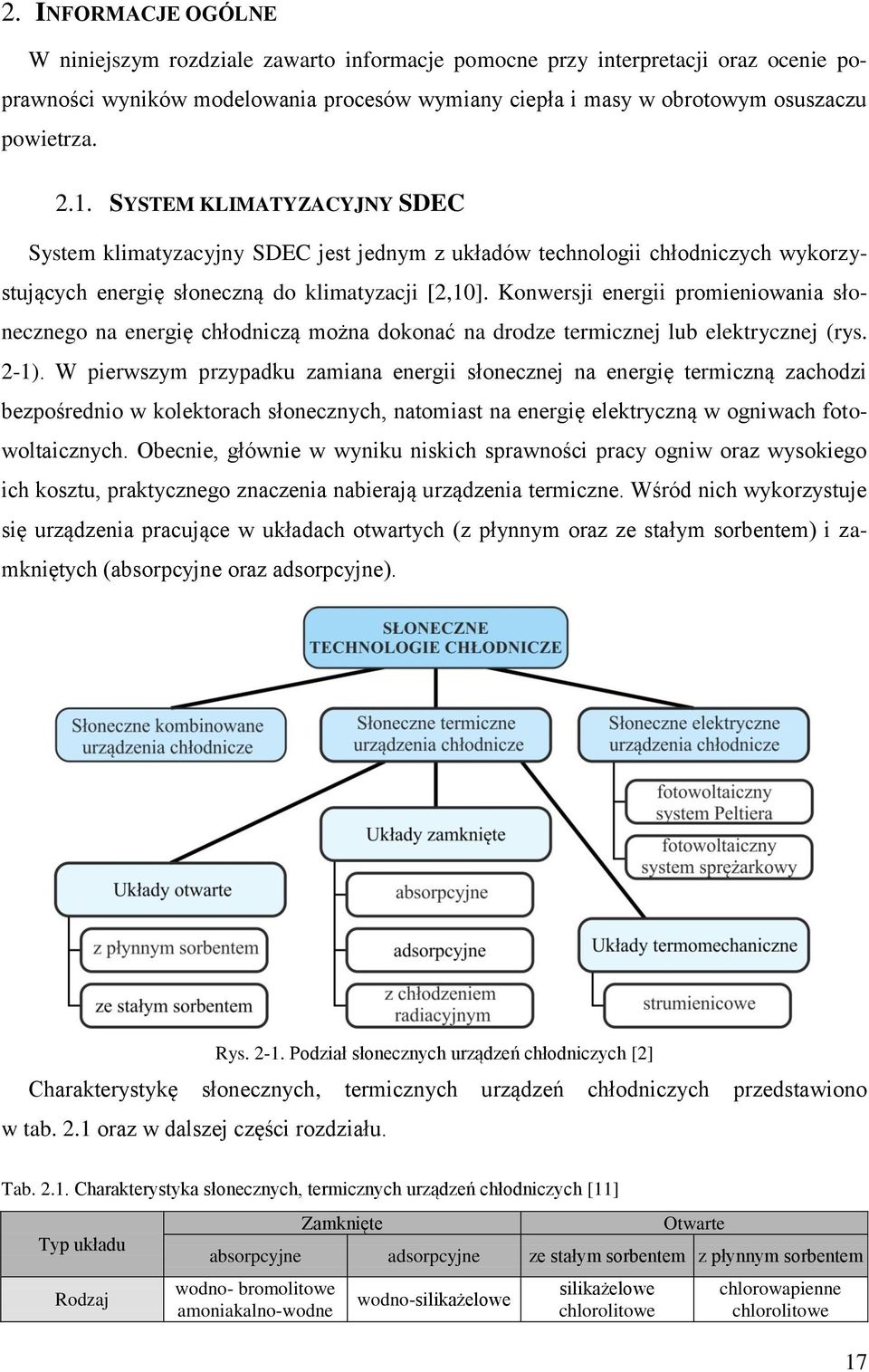 Konwersji energii promieniowania słonecznego na energię chłodniczą można dokonać na drodze termicznej lub elektrycznej (rys. 2-1).