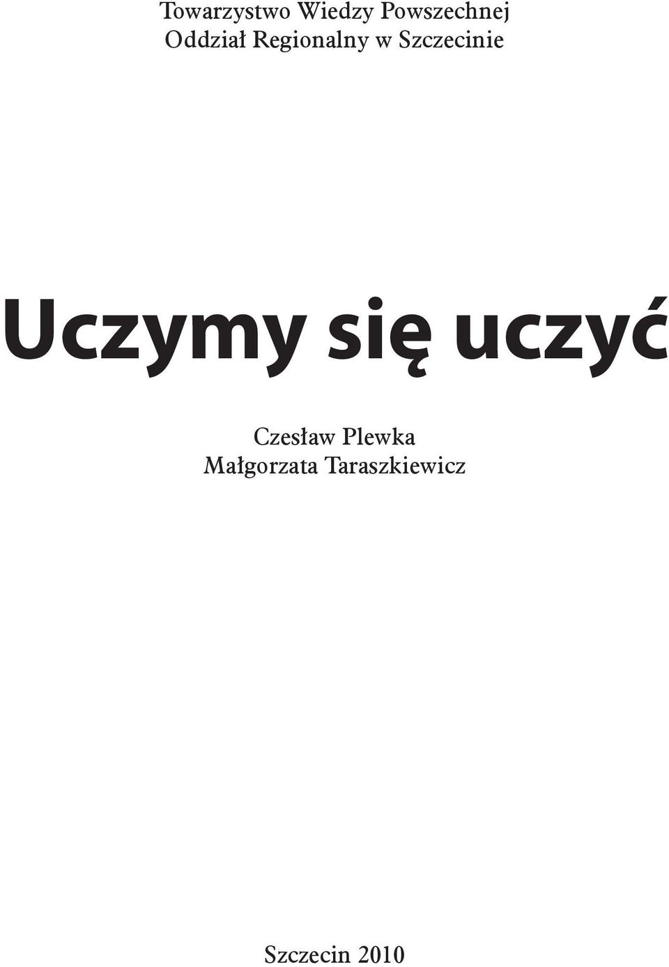 Uczymy się uczyć Czesław Plewka