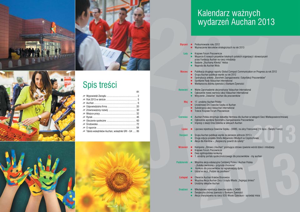 .. 6 Odpowiedzialna firma... 20 Zrównoważony rozwój... 30 Miejsce pracy... 32 Rynek... 46 Otoczenie społeczne... 60 Środowisko... 72 O raporcie... 84 Tabela wskaźników Auchan, wskaźniki GRI - G4.