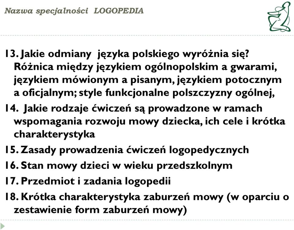 polszczyzny ogólnej, 14.