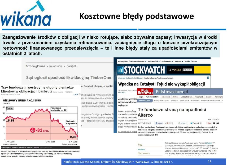 przekonaniem uzyskania refinansowania, zaciągnięcie długu o koszcie przekraczającym