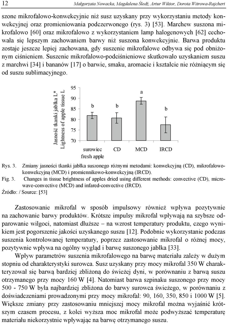 Barwa produktu zostaje jeszcze lepiej zachowana, gdy suszenie mikrofalowe odbywa się pod obniżonym ciśnieniem.