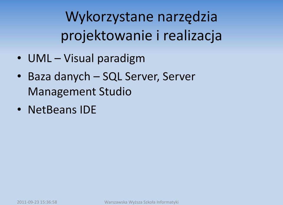 Visual paradigm Baza danych SQL