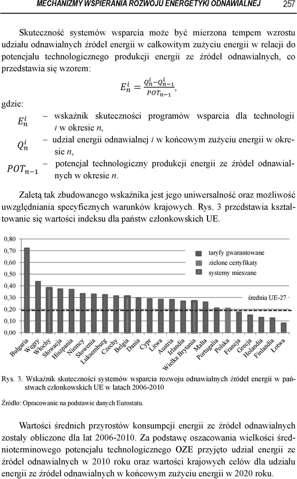 odnawialnej i w końcowym zużyciu energii w okresie n, potencjał technologiczny produkcji energii ze źródeł odnawialnych w okresie n.