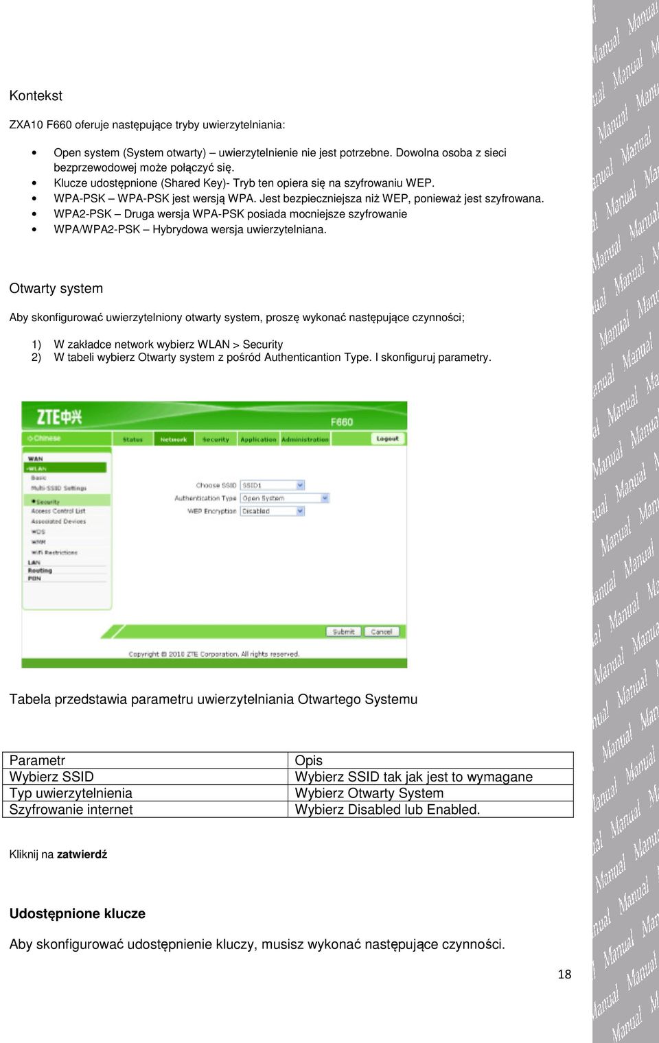 WPA2-PSK Druga wersja WPA-PSK posiada mocniejsze szyfrowanie WPA/WPA2-PSK Hybrydowa wersja uwierzytelniana.