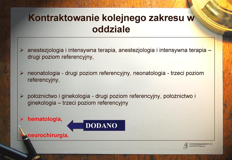 referencyjny, neonatologia - trzeci poziom referencyjny, położnictwo i ginekologia - drugi