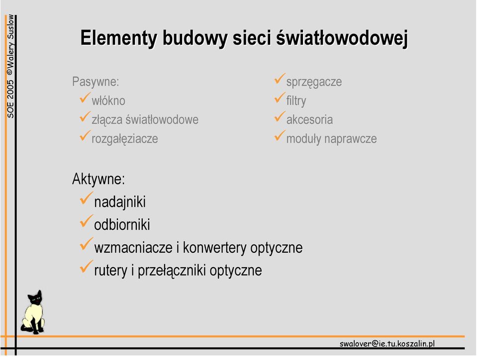 akcesoria moduły naprawcze Aktywne: nadajniki odbiorniki