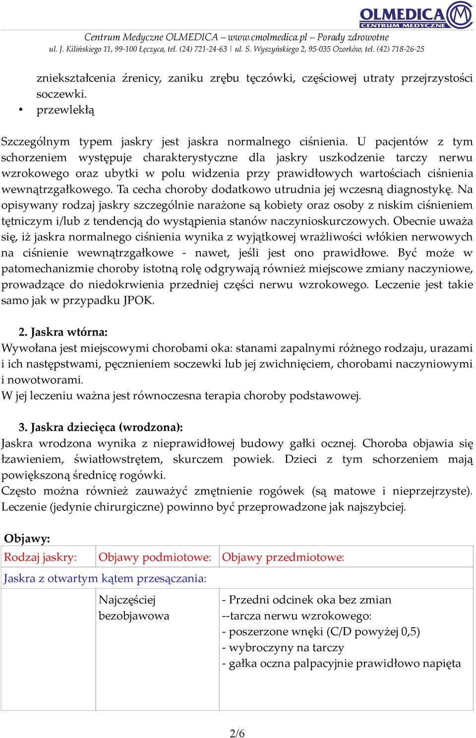 Ta cecha choroby dodatkowo utrudnia jej wczesną diagnostykę.