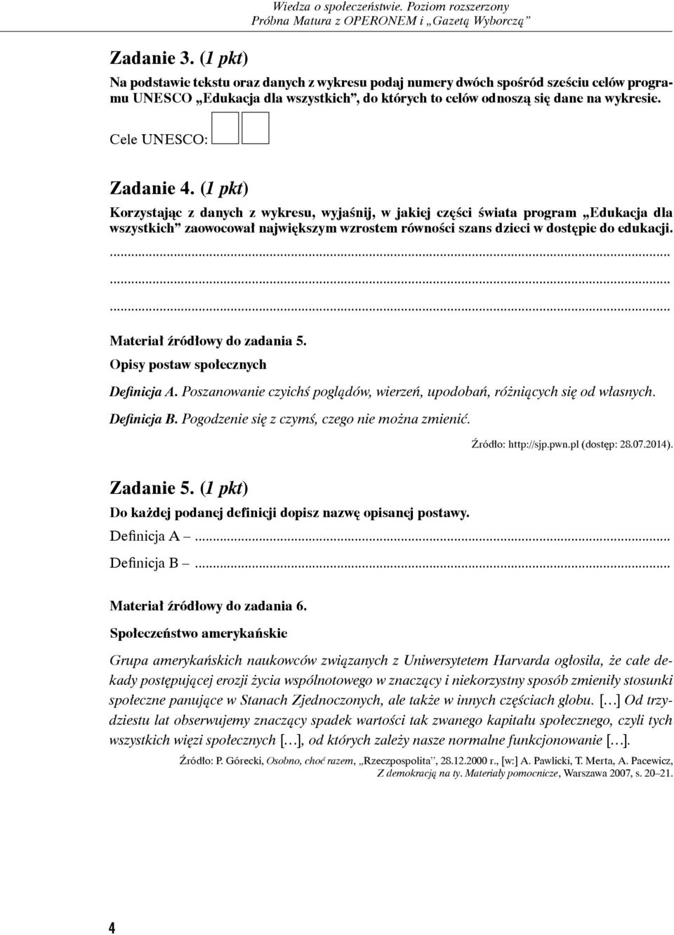 Cele UNESCO: Zadanie 4.