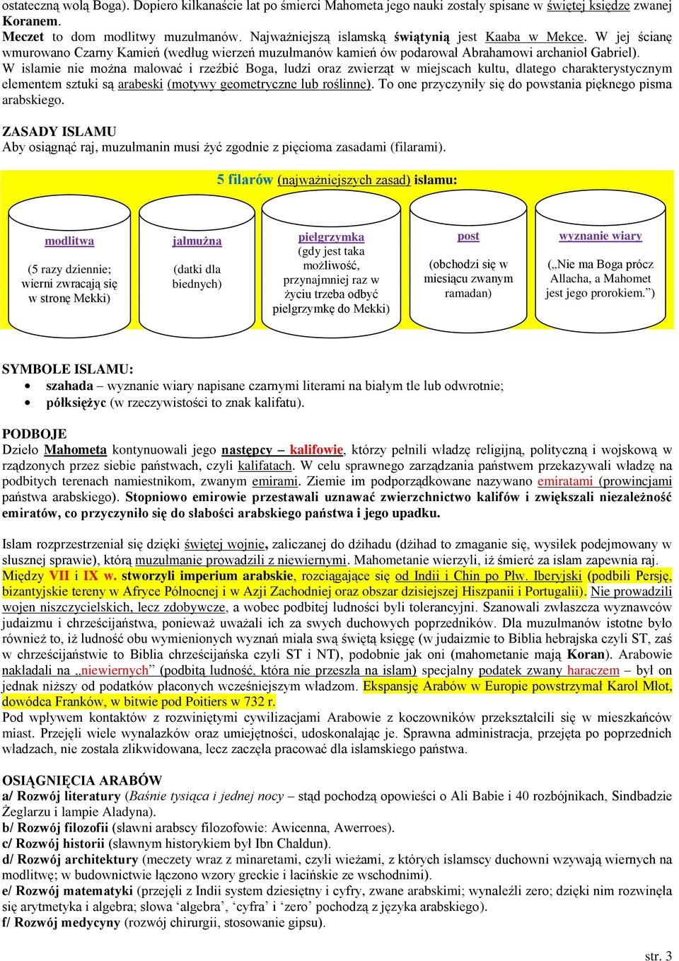 W islamie nie można malować i rzeźbić Boga, ludzi oraz zwierząt w miejscach kultu, dlatego charakterystycznym elementem sztuki są arabeski (motywy geometryczne lub roślinne).