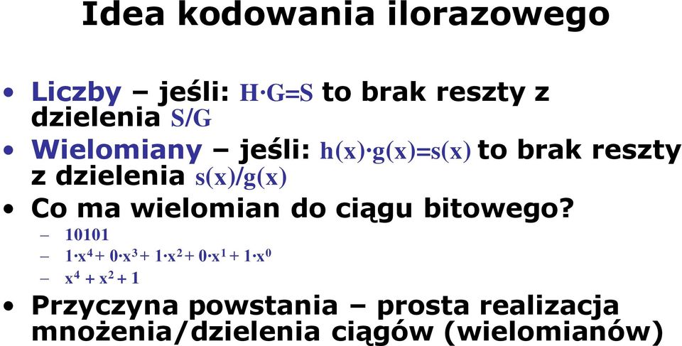 wielomian do ciągu bitowego?