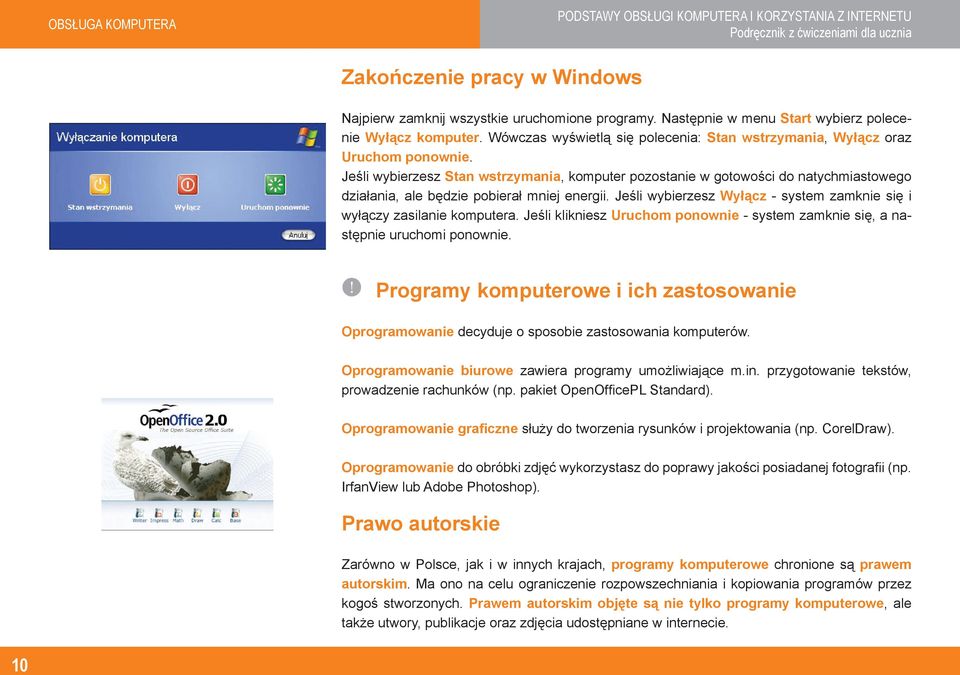 Jeśli wybierzesz Stan wstrzymania, komputer pozostanie w gotowości do natychmiastowego działania, ale będzie pobierał mniej energii.