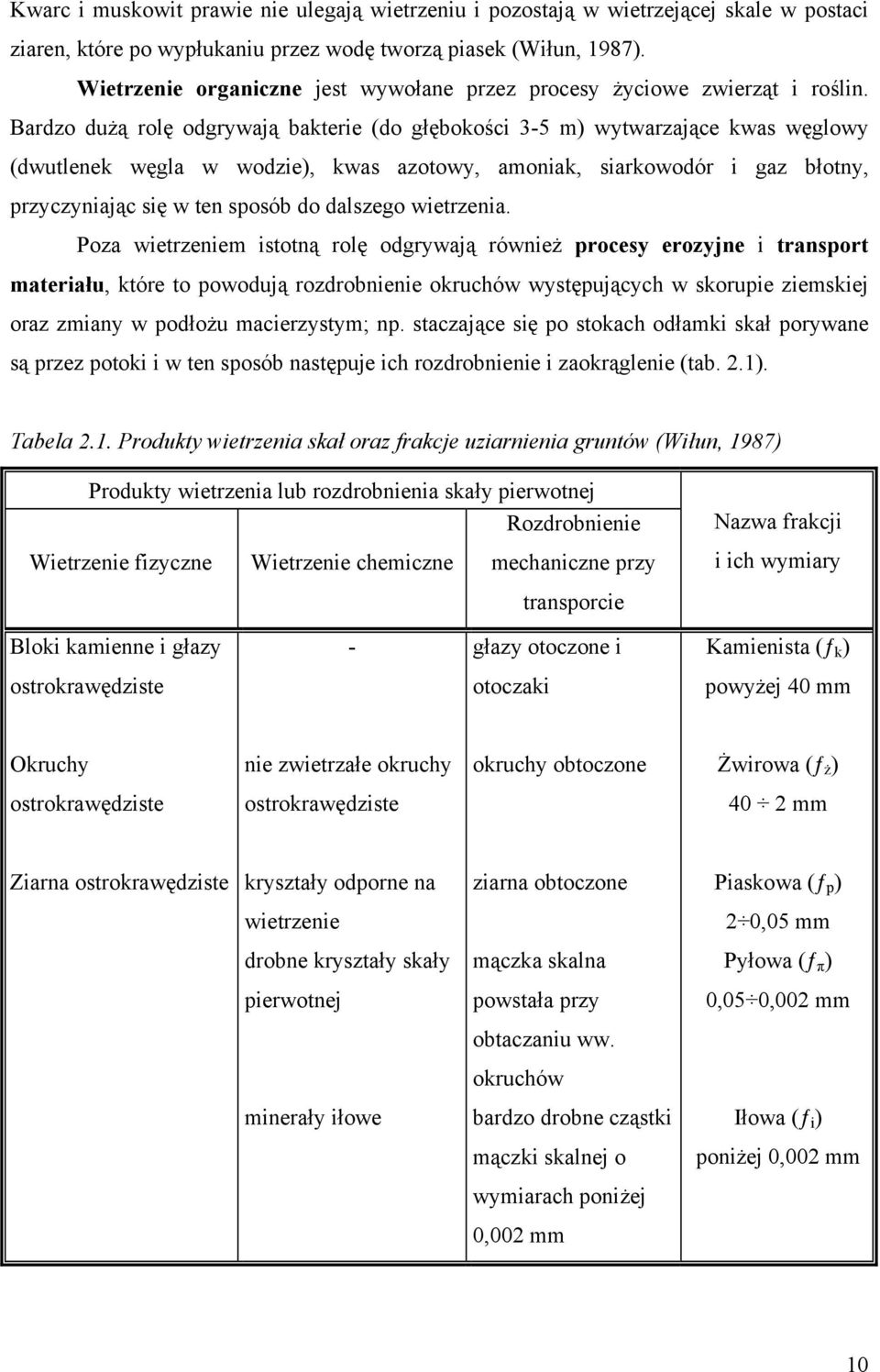 Bardzo dużą rolę odgrywają bakterie (do głębokości 3-5 m) wytwarzające kwas węglowy (dwutlenek węgla w wodzie), kwas azotowy, amoniak, siarkowodór i gaz błotny, przyczyniając się w ten sposób do