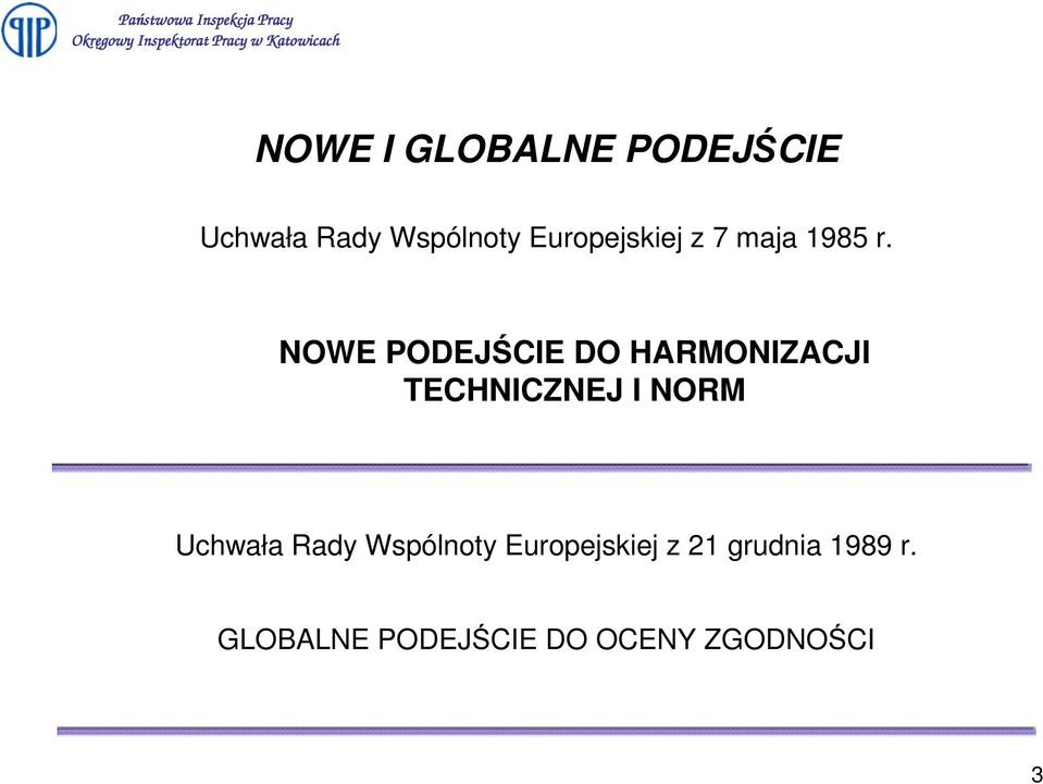 NOWE PODEJCIE DO HARMONIZACJI TECHNICZNEJ I NORM