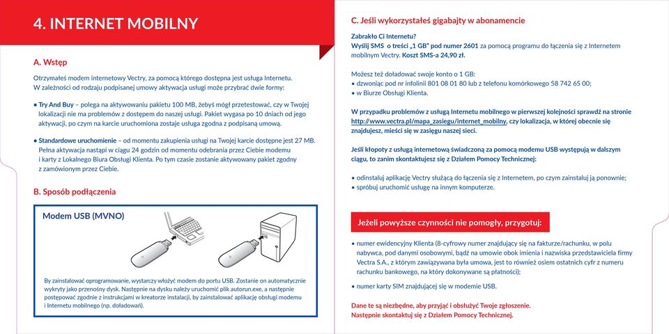 problemów z dostępem do naszej usługi. Pakiet wygasa po 10 dniach od jego aktywacji, po czym na karcie uruchomiona zostaje usługa zgodna z podpisaną umową.