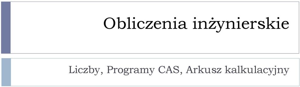 Liczby, Programy