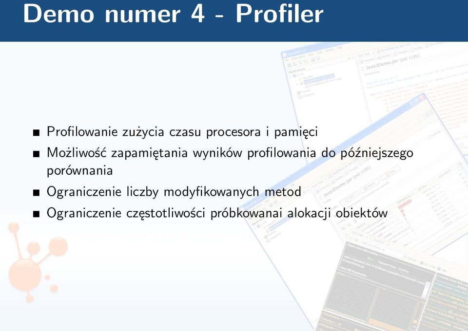profilowania do późniejszego porównania Ograniczenie liczby